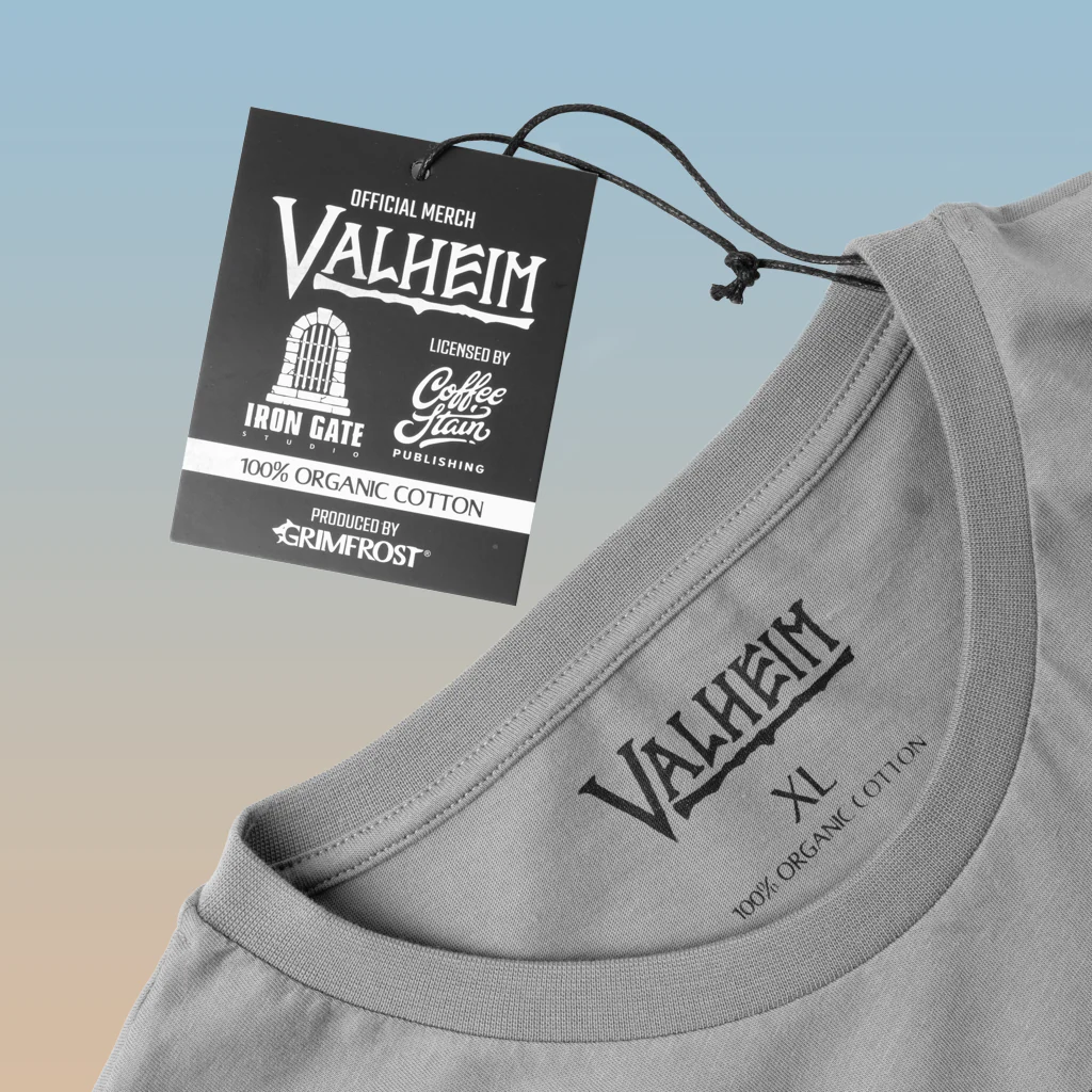 Valheim Emblem, Men’s Tee, Grey - Image 3